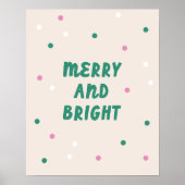 Mooie vrolijke en heldere roze confetti feestdruk poster (Voorkant)
