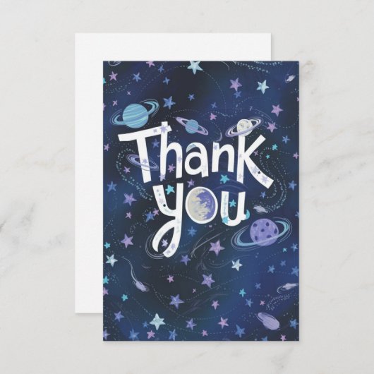 Mooie vrolijke hemel hemels bedankkaart (Voorkant / Achterkant)