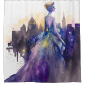 Mooie vrouw | Abstract sprookjesprinses Douchegordijn (Voorkant)