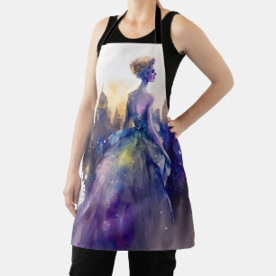 Mooie vrouw   Abstract sprookjesprinses Schort