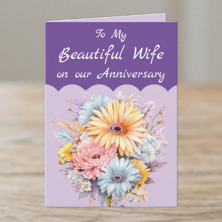 Mooie vrouw bloemen paarse verjaardag kaart