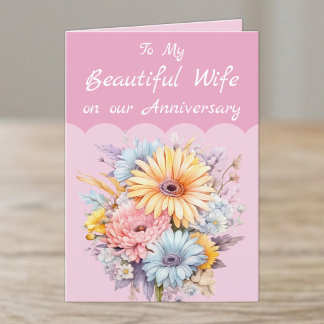 Mooie vrouw bloemen roze jubileum kaart