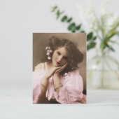 Mooie  vrouw briefkaart (Staand voorkant)