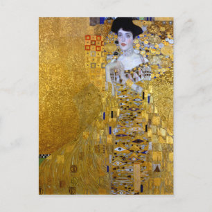Mooie vrouw in Gold Gustav Klimt Briefkaart