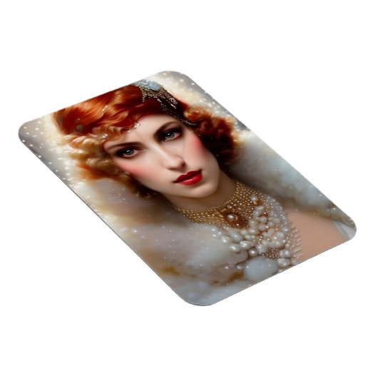 Mooie vrouw in het wit magneet (Rechterzijde)