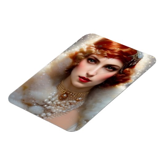 Mooie vrouw in het wit magneet (Linkerzijde)