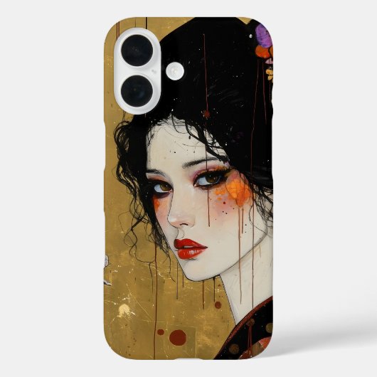 Mooie vrouw in Kimono Case-Mate iPhone Case (Achterkant)