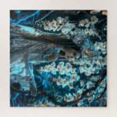 Mooie vrouw in witte orchideeën legpuzzel (Horizontaal)