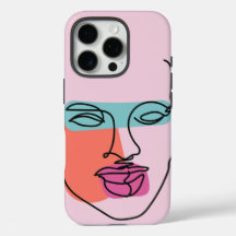 Mooie vrouw Line Art Stoere iPhone case