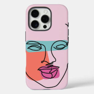 Mooie vrouw Line Art Stoere iPhone case