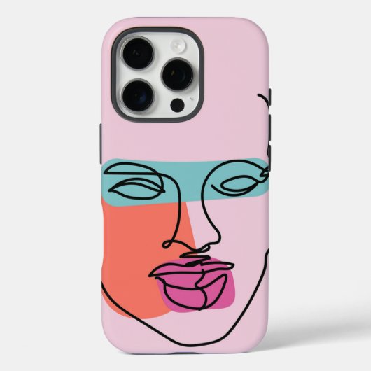 Mooie vrouw Line Art Stoere iPhone case (Achterkant)