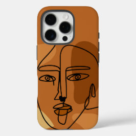 Mooie vrouw Line Art Stoere iPhone case