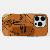 Mooie vrouw Line Art Stoere iPhone case (Achterkant (horizontaal))