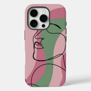 Mooie vrouw Line Art Stoere iPhone case