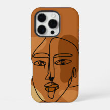 Mooie vrouw Line Art Stoere iPhone case