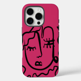 Mooie vrouw Line Art Stoere iPhone / iPad case