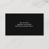 Mooie vrouw met opvallend bloeiend Visitekaartje (Achterkant)