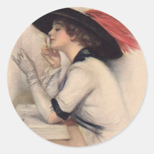 Mooie Vrouw Stemmen - Stemrecht Mode Ronde Sticker