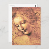 Mooie vrouw van Leonardo da Vinci Briefkaart (Voorkant / Achterkant)