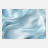 Mooie Vrouwelijke Lichtblauwe Nep Satijn Inpakpapier Vel (Voorkant)