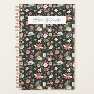 Mooie vrouwelijke Wildflower Kalender Planner