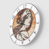 Mooie vrouwen Alphonse Mucha klok (Hoek)