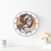 Mooie vrouwen Alphonse Mucha klok (Huis)