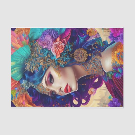 Mooie Vrouwen Decoupage10lb Tissue Paper Tissuepapier (Voorkant)