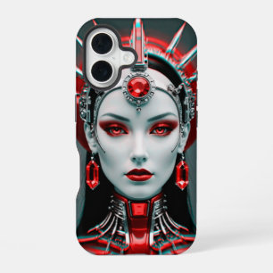 Mooie vrouwen robot van de toekomst iPhone 16 hoesje