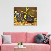 Mooie vuursalamander canvas afdruk (Insitu (Woonkamer))
