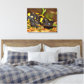 Mooie vuursalamander canvas afdruk (Insitu (Slaapkamer))
