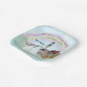 Mooie vuurtoren papieren bordje (Gebogen)