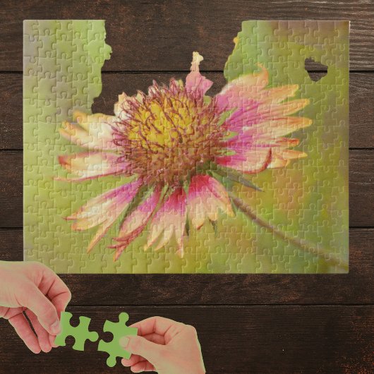 Mooie Vuurwiel Wildflower Art Puzzel