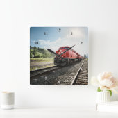 Mooie wandklok vierkante klok (Huis)