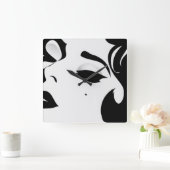 Mooie wandklok voor vrouwen vierkante klok (Huis)