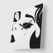 Mooie wandklok voor vrouwen vierkante klok (Hoek)