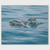 Mooie waterdolfijnen cadeaupapier (Vlak)