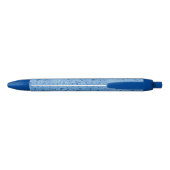 Mooie waterdruppels Moderne Elegant Sjabloon Blauwe Inkt Pen (Achterkant)