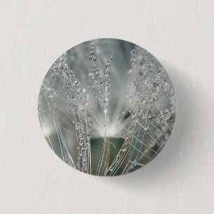 Mooie waterdruppels ronde button 3,2 cm