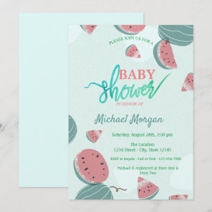 Mooie Watermeloen Baby Shower Kaart