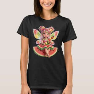 Mooie Watermeloen Fruit Feeën T-shirt voor Vrouwen