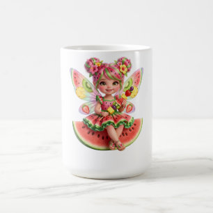 Mooie Watermeloen Fruit Feeën T-shirt voor Vrouwen Koffiemok