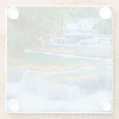 Mooie waterval glazen onderzetter (Achterkant)