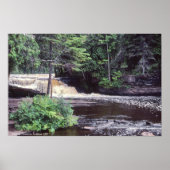 Mooie Waterval Wabash Rivier in Indiana 1981 Poster (Voorkant)