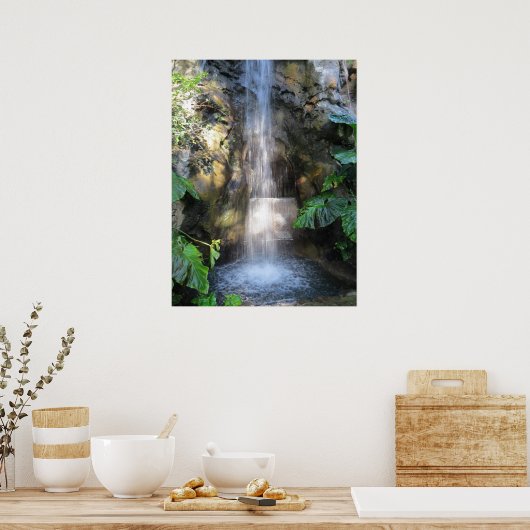 Mooie watervallen in het Poster van het regenwoud (Keuken)