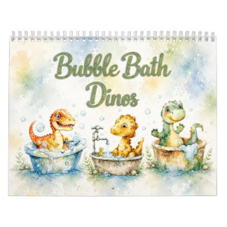 Mooie waterverf baby dinosauriërs muurkalender kalender