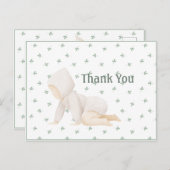 Mooie Waterverf Baby Eenvoudige Dank U Postkaart (Voorkant / Achterkant)