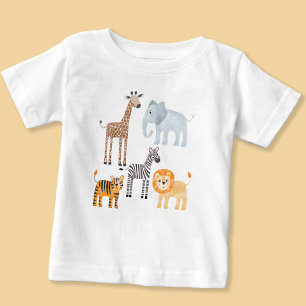 Mooie waterverf baby safari dieren