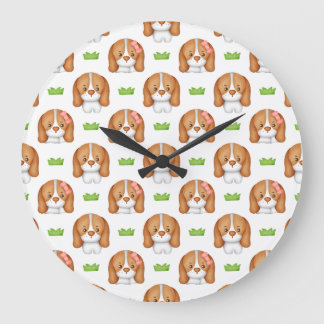 Mooie Waterverf Beagle Hond Wandklok Grote Klok