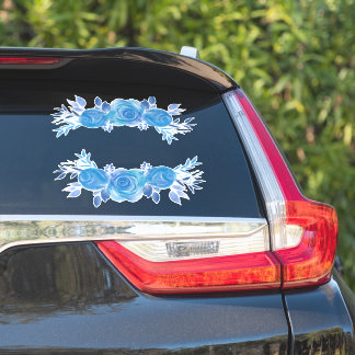 Mooie Waterverf Blauwe Rozen Sticker